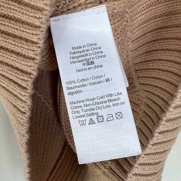 J. Crew Collared Cotton Boxy Beach Sweater in Tan Women's Size XS - Picture 4 of 7